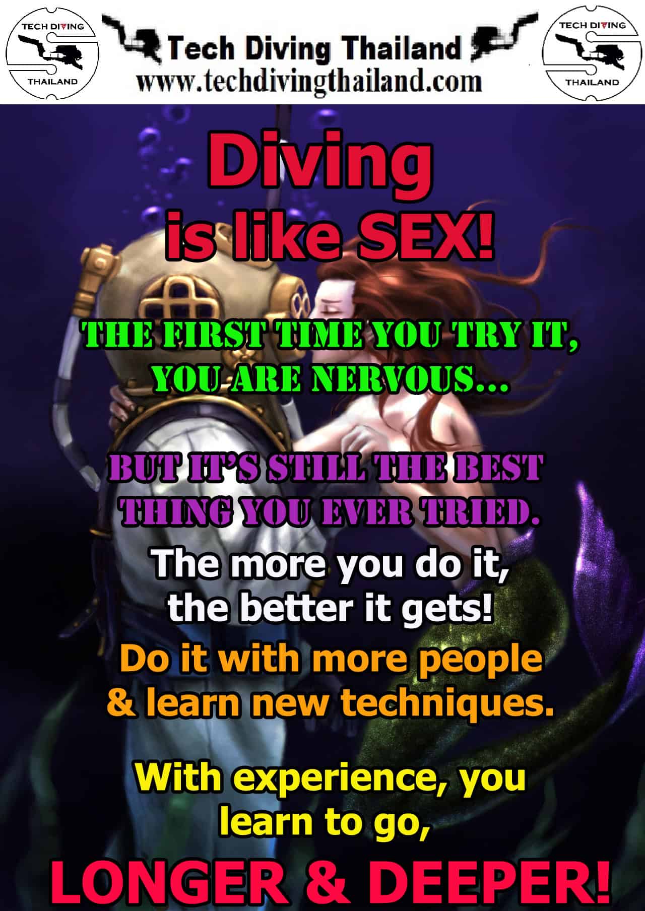 Diving is like sex