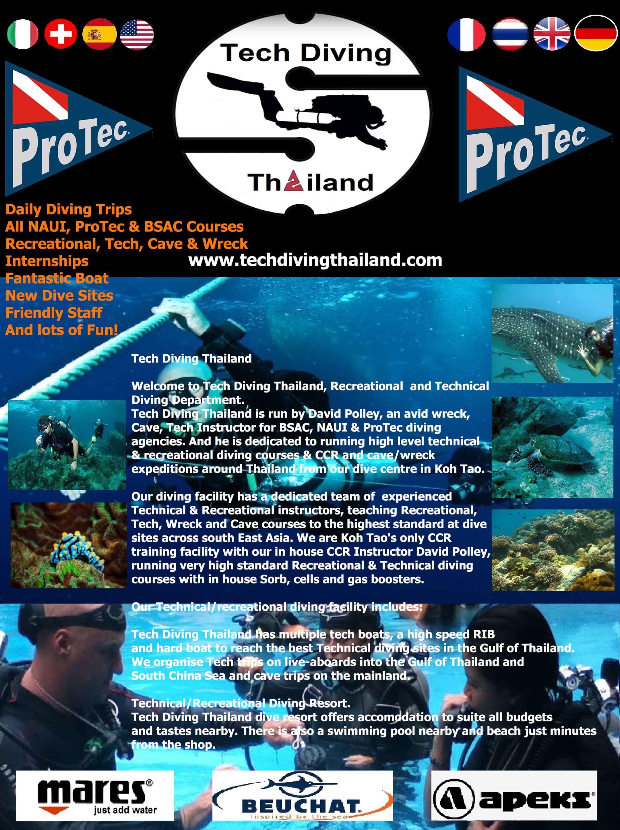 New Tech Diving Thailand Poster ProTec 2
