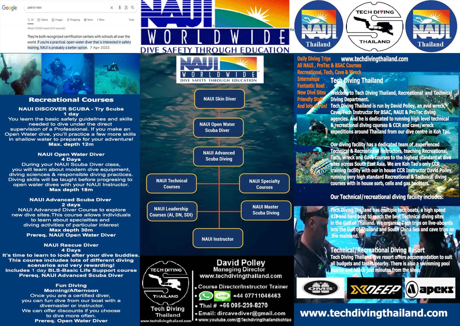 Tech Diving Thailand NAUI brochure Inside finished 100