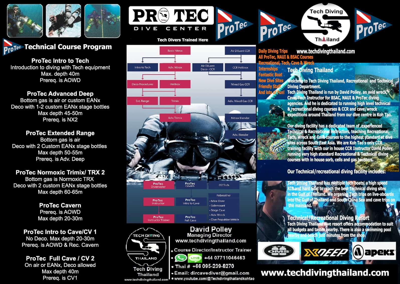 Tech Diving Thailand ProTec brochure outside finished 100