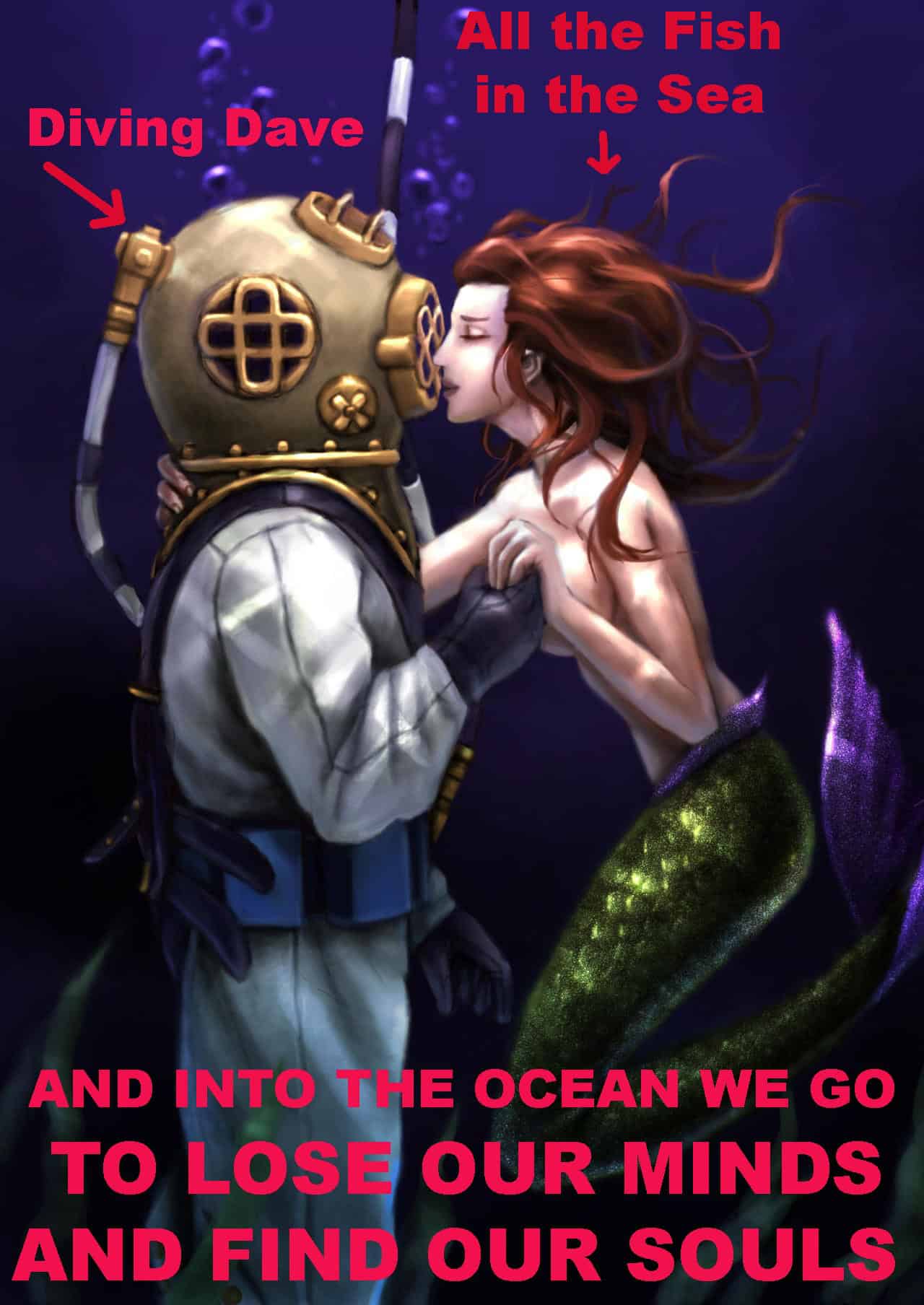 all the fish in the sea with a diving dave